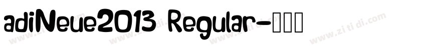 adiNeue2013 Regular字体转换